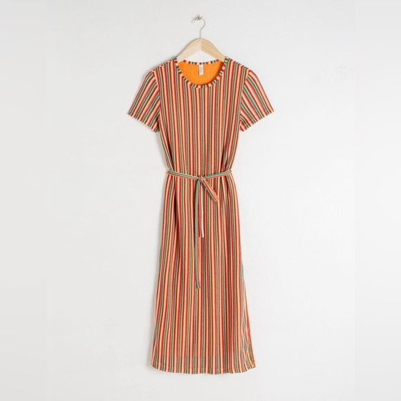 & OTHER STORIES Belted Striped T-Shirt Dress - Picture 3 of 7